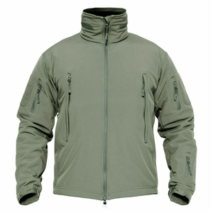 New Arrival <b>Men's</b> Softshell <b>Jacket</b> High-Quality Custom Winter <b>Jacket</b> with Stand Collar & <b>Long</b> Sleeves Canvas Fabric OEM - Product Image 3