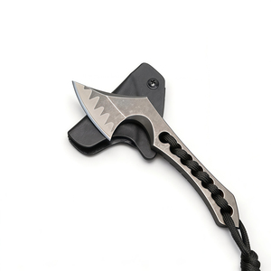 Cuchillo para Pizza Táctico Portátil Mini con Mango de Madera en Forma de K, Hoja de Acero Forjado de 9 Pulgadas, Grado Industrial para Cortar Pizza - Product Image 1
