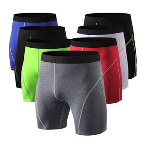 High Quality Men's Running Compression Shorts Elastic Waist <b>Mid</b> Solid Casual Breathable Quick Dry - Product Image 6