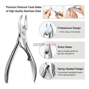 Coupe-ongles de podiatre pour ongles incarnés épais, robuste, en acier inoxydable, à mâchoires larges, pour hommes, seniors, pédicure, doigts et bébés - Product Image 3