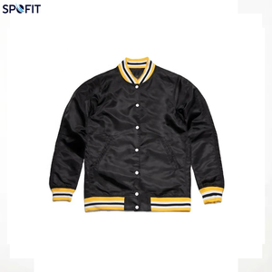 Chaqueta de Béisbol Deportiva para Hombre, Otoño, Acolchada, Poliéster Sólido 220g, Impermeable, Cálida, con Botones, Corte Holgado - Product Image 2