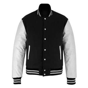 Veste d'hiver pour homme, style décontracté et streetwear, 100% laine et cuir, veste varsity pour homme, vestes de qualité. - Product Image 1
