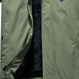 Chaqueta Parka Cortavientos Personalizada para Hombre, Tallas Grandes, con Capucha Gruesa, Cierre de Cremallera, Diseño Impermeable y Transpirable - Product Image 5