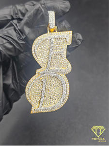 Moissanite Diamond ED Letter <b>Pendant</b> Iced Out Hip Hop Necklace Custom <b>Initial</b> Bling Jewelry Gift - Product Image 2