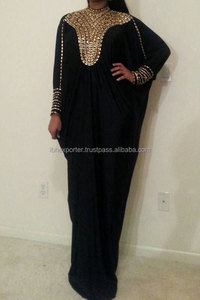 Kaftan Burqa de estilo pakistaní con trabajo de piedra en la parte delantera y mangas Aspecto decente - Product Image 2