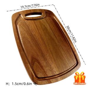 Ensemble de planches à découper de qualité supérieure avec poignée ergonomique, rainure profonde pour le jus, surface compatible avec les couteaux, parfait pour la découpe et le service quotidiens - Product Image 6
