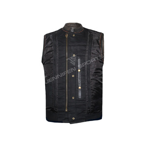 Chaleco de Cuero Estilo Vintage de Alta Calidad para Motocicleta, Chaleco de Cuero Personalizado al por Mayor para Hombre, Chaleco de Motocicleta OEM - Product Image 5