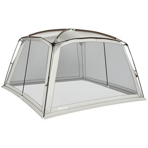 Tenda con Zanzariera 3,6x3,6m UV50+ 2 Porte Facile da Montare con Borsa per il Trasporto Bianca per Attività di Campeggio all'Aperto con Struttura a Due Camere - Product Image 1