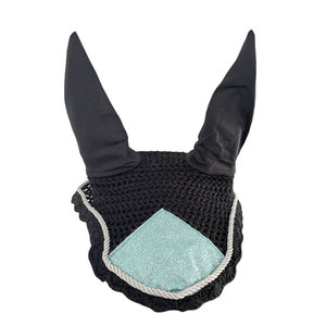 Luxury Crochet Horse <b>Fly</b> Veil Breathable Horse Ear Bonnet Lightweight Washable Equestrian Riding Gear OEM Manufacturer - Product Image 3