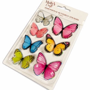 Pegatinas de Mariposas Dimensionales 3D, Pegatinas Decorativas para Decoupage, Borde Holográfico de Colores para Álbumes de Recortes, Tarjetas y Cajas de Regalo - Product Image 2