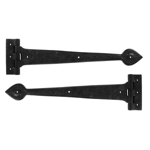 Heavy Duty Cast Iron Strap Hinge Black Powder Coated Wrought Iron <b>Door</b> Hinge Antique Heart Style Decorative <b>Barn</b> Gate <b>Hardware</b> - Product Image 3