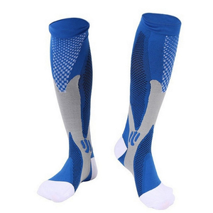 <b>Knee</b> <b>High</b> Football <b>Socks</b> Blue Red White Striped Knitted Breathable for Adults Soccer Sports - Product Image 4