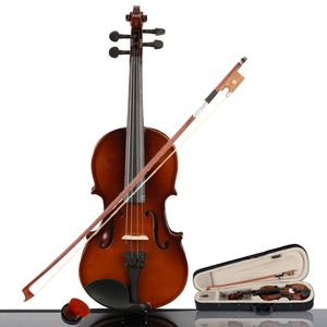 Nuovo custodia per violino acustico 1/4 fatto a mano con archetto e resina naturali per studenti e amanti della musica, realizzato in legno e acero - Product Image 1