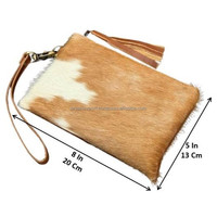 Dompet kecil kulit sapi, dompet rambut kecil ritsleting untuk wanita, dompet koin Mini tanggal, tas tangan mutiara