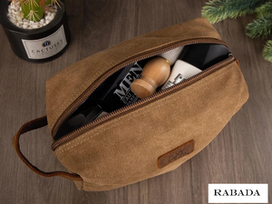 Neceser de lona personalizado para hombre, neceser de viaje, neceser de viaje, kit Dopp grabado para hombre - Product Image 3