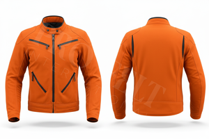 100% High Quality Material Motorcycle <b>Jacket</b> Slim Fit <b>Biker</b> <b>Jacket</b> with Zipper Pockets Stand Collar Stylish Custom Riding Coat - Product Image 4