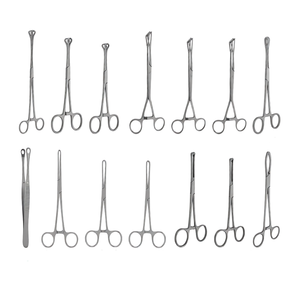 Juego de 14 Pinzas para Tejido, Instrumentos Quirúrgicos Intestinales, Acero Inoxidable de Grado Alemán, Pinzas Babcock Allis - Product Image 1