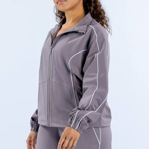 Women Activewear Tracksuit Set Quick Dry Eco-Friendly Lightweight Comfortable Zip Sweatshirt Jogger <b>Pants</b> Fitness Training Set - Product Image 2