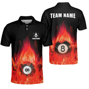 Nueva Llegada: Camiseta Polo de Billar Estampada para Hombre, Transpirable, Sublimada, de Secado Rápido, para Deportes - Product Image 5