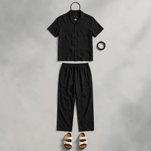 Manufacturer Plus Size Tracksuits for Men 2 Piece Y2K Streetwear Oversized Custom LOGO 100%cotton Sports t Shirt for Men's Sets - Product Image 3