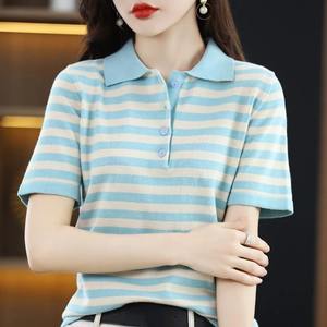 Camiseta Polo de Verano para Mujer, Talla Grande, Color Sólido, Manga Corta, para Golf y Deportes, Tejido Piqué Transpirable - Product Image 4