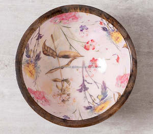 Bols en bois décoratifs fabriqués à la main-Bois de noyer et de manguier pour la décoration de fête - Product Image 3