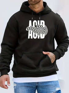 Urban Vintage Acid Wash Oversized Heavyweight Hoodie Pullover <b>Sweatshirt</b> for Men Custom Logo Streetwear Premium Cotton Casual - Product Image 1