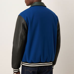 Chaqueta Varsity de Béisbol de Manga de Cuero, Ajuste Holgado y Transpirable, con Relleno de Algodón y Lana, de Alta Calidad, Superventas - Product Image 2