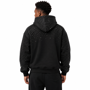 High Quality Personalized 100% Cotton Hoodies Unisex Oversized Fit Custom Men's Hoodie SparkleSleeve Pullover Sweatshirt B2B - Product Image 2