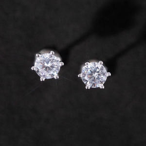 Pendientes de Diamantes Cultivados en Laboratorio con Certificación IGI Premium, Joyería Fina Personalizada, Oro Sólido de 18K, Chapado en Platino, Amarillo, Blanco, Rosa, Regalos - Product Image 1