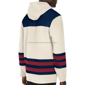 Maillot de hockey sur glace à capuche pour homme, couleur verte, rayures contrastées, manches longues, uniforme d'équipe d'hiver - Product Image 6