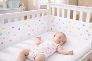 100% Organic Cotton Customizable Mesh Crib Liner Breathable Safe Baby Bedding Soft Adjustable Crib Protector - Product Image 6