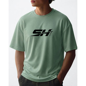 Customizable Packaging Men's Oversized Gym <b>T</b>-<b>Shirt</b> Plain Dyed Solid Color Pattern Anti Odor Lightweight Eco Friendly <b>T</b>-<b>Shirt</b> - Product Image 1