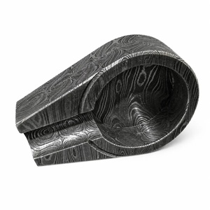 Cenicero de Escritorio de Acero de Damasco, Diseño Minimalista, Patrón Único, Decoración Moderna para el Hogar, Accesorio para Fumar - Product Image 5