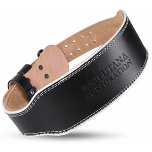 Ceinture de musculation en cuir Rajputana Corporation 10 mm/13 mm, respirante, antidérapante, réglable, protection professionnelle, fermeture à boucle - Product Image 1