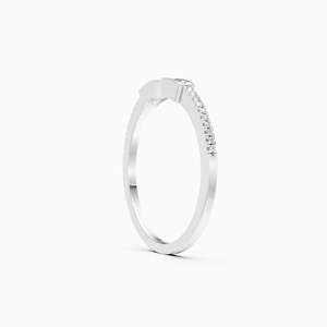 Anillo de Compromiso de Diamante Cultivado en Laboratorio de Platino, Corte Brillante, Chapado en Platino, Estilo Elegante, Certificado por Terceros, Joyería para Mujer - Product Image 1