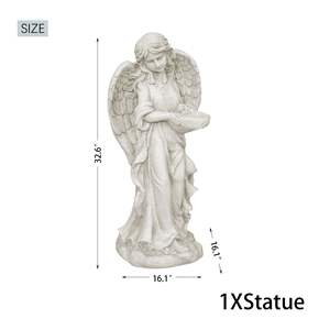 Estatua de Ángel de 32.6 Pulgadas de Alto, Escultura Artística para Interiores/Exteriores Hecha de Óxido de Magnesio - Product Image 4