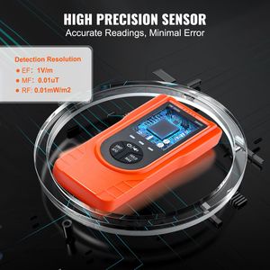 เครื่องวัด EMF แบบพกพา 3 in 1 ชาร์จซ้ำได้ 5Hz 3.5GHz หน้าจอ LCD ดิจิตอล เครื่องตรวจจับรังสีสนามแม่เหล็กไฟฟ้า EF MF Tester - Product Image 4