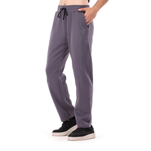 Pantalon de survêtement gris pour homme, taille élastique, cordon de serrage, poches latérales, décontracté, respirant, pour l'automne - Product Image 4