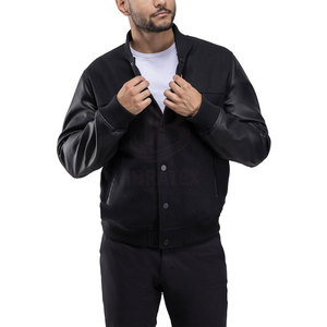 Customized Logo <b>Leather</b> <b>Long</b> Sleeves Men's <b>Jackets</b> High Quality For Winter Season Casual Wear Lettermen <b>Jacket</b> For Men - Product Image 4
