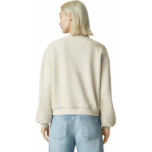 Letter Print <b>Sweatshirts</b> <b>Women</b> <b>Slogan</b> Design Crewneck Oversized Fit Long Sleeve Soft Fleece Cotton Blend Streetwear - Product Image 6