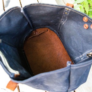 Sac fourre-tout en cuir et toile, couleur unie, broderie, imperméable, vintage, durable, sac à bandoulière, grande capacité, voyage, travail, shopping - Product Image 5