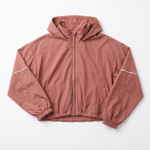 Ensemble de survêtement d'extérieur coupe-vent à capuche et short pour femme 2026 – Tenue de sport à séchage rapide avec fermeture éclair - Product Image 3