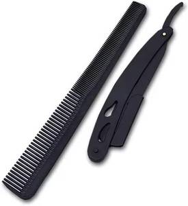 Ensemble de ciseaux de coiffure professionnels avec lames en acier inoxydable tranchantes, peigne pour droitiers dans un étui noir - Product Image 6