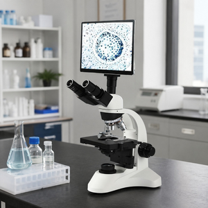 Microscopio Biológico Trinocular Digital |   Microscopio de Laboratorio LCD HD de 1000X-1600X con Luz Halógena para Investigación Dental - Product Image 1
