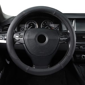Coprivolante Universale in Pelle Microfibra 15 Pollici Elastico Antiscivolo Traspirante Inodore Nero Rosa - Product Image 1