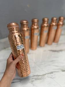 Pure Copper Classic Design <b>Large</b> Capacity Portable Eco-Friendly Travel Tumbler Screw-On Lid Direct Drinking Adults <b>Gift</b> <b>Box</b> ANAM - Product Image 1