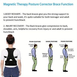Magnetic <b>Back</b> <b>Support</b> Corrector Brace Belt Band Posture Corrector for Men and Women - Product Image 5