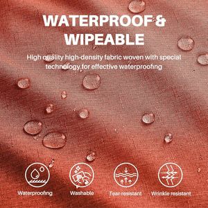 Waterproof Linen Rectangle Tablecloth Wrinkle-Free Wipeable Dining <b>Table</b> <b>Cover</b> Fall-inspired Rectangular Fabric Tablecloths - Product Image 2