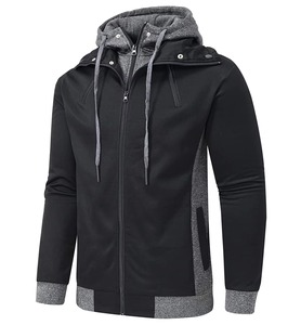 Sweat à capuche double couche premium unisexe, coupe oversize, chaud pour l'hiver, en coton épais, streetwear, pull à fermeture éclair, pour hommes et femmes, logo personnalisé - Product Image 1